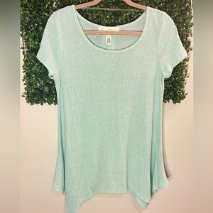 French laundry ribbed knitted short sleeve top size S